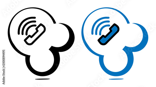 Phone Call Icons – Contact and Communication Vector Set