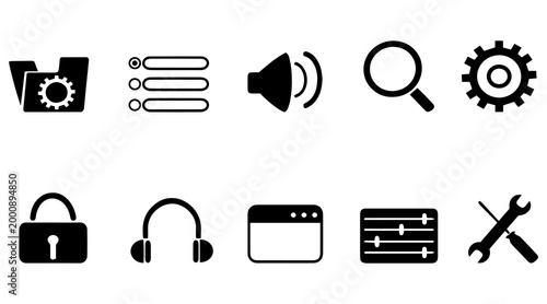 E-commerce Icon Set – Shopping Cart and Payment Vector Illustration