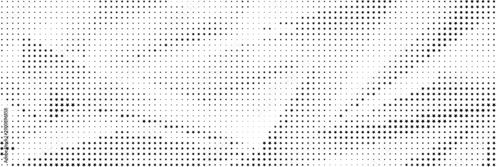 Fototapeta premium Black Stars Pattern on White Background, Minimal Black Star Pattern Clean White Background