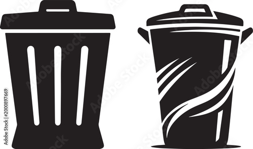  Editable trash can icon modern clean minimal style for web app interface use