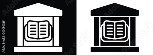 Library monochrome glyph style