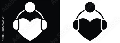 Social Worker monochrome glyph style