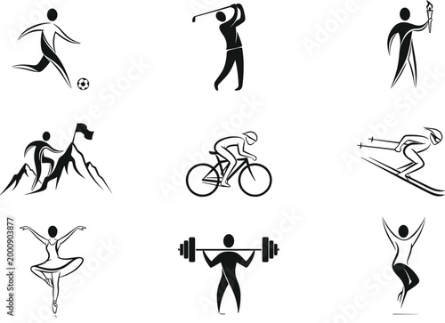 Diverse family characters set featuring parents children and grandparents enjoying leisure time playing music and spending time together flat vector illustration