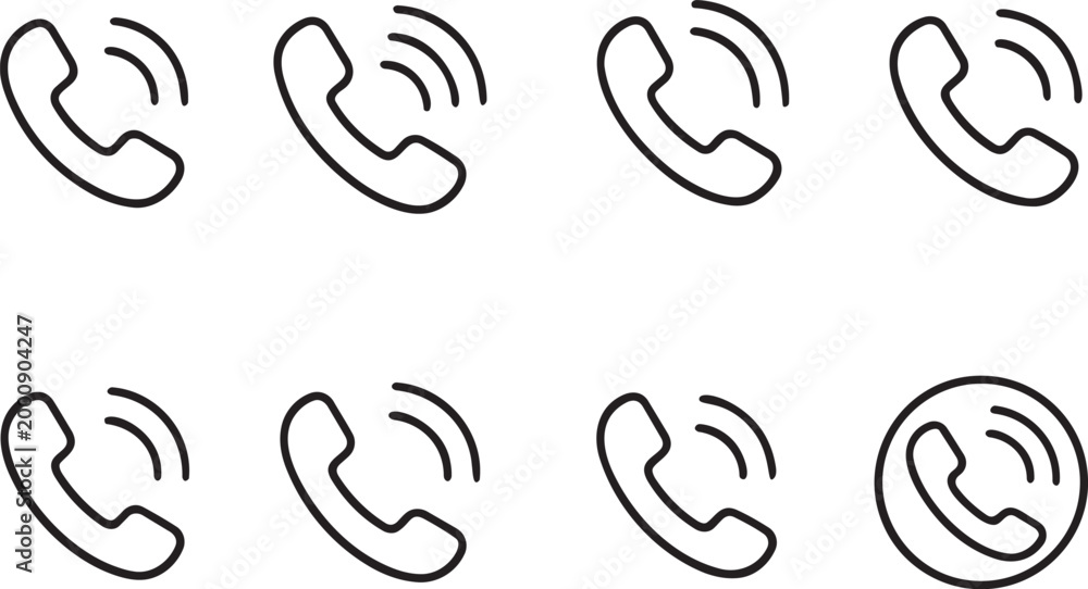 Obraz premium Vector illustration of phone icons