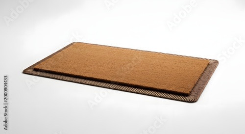 stack of brown coasters on white background