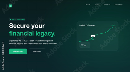 Financial growth, investment, and wealth management vector graphic, secure financial legacy concept, business finance illustration, money and security