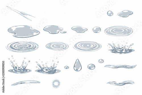 Efectos de agua en vector