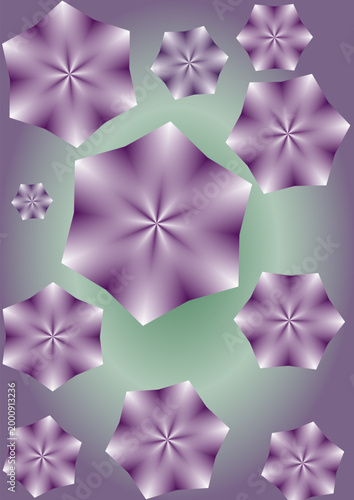 abstract hexagon shaped background featuring smooth mesh gradient blending with soft lighting 