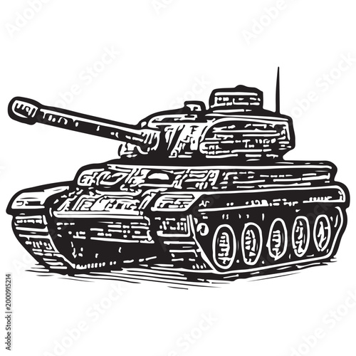 Heavy Armored Tank Military Combat Vehicle Tracked War Machine Defense System