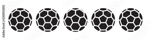 Collection of football ball icons for match and training work.