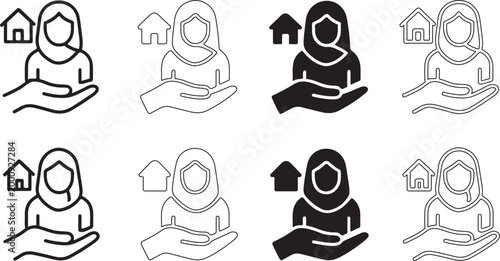 Isolated Refugee Support Awareness Banner, Refugee Support Awareness Banner icon, humanitarian support concept, aid campaign, global awareness, charity promotion