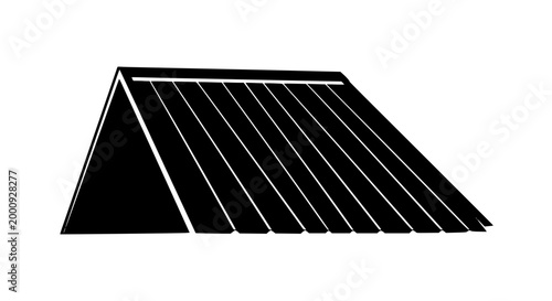 Black and White Illustration of Corrugated Metal Roofing Panels