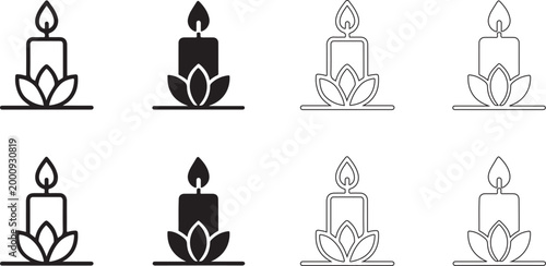 Isolated Candle Light Relaxation Banner, Candle Light Relaxation Banner icon, calm ambiance concept, peaceful mood, soft lighting design, wellness lifestyle, relaxation banner