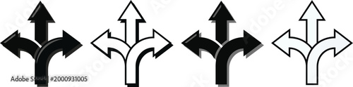 Collection of arrows pointing in different directions