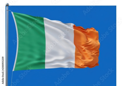Waving flag of ireland