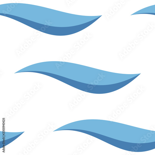 Minimalist wave seamless pattern in soft nautical tones