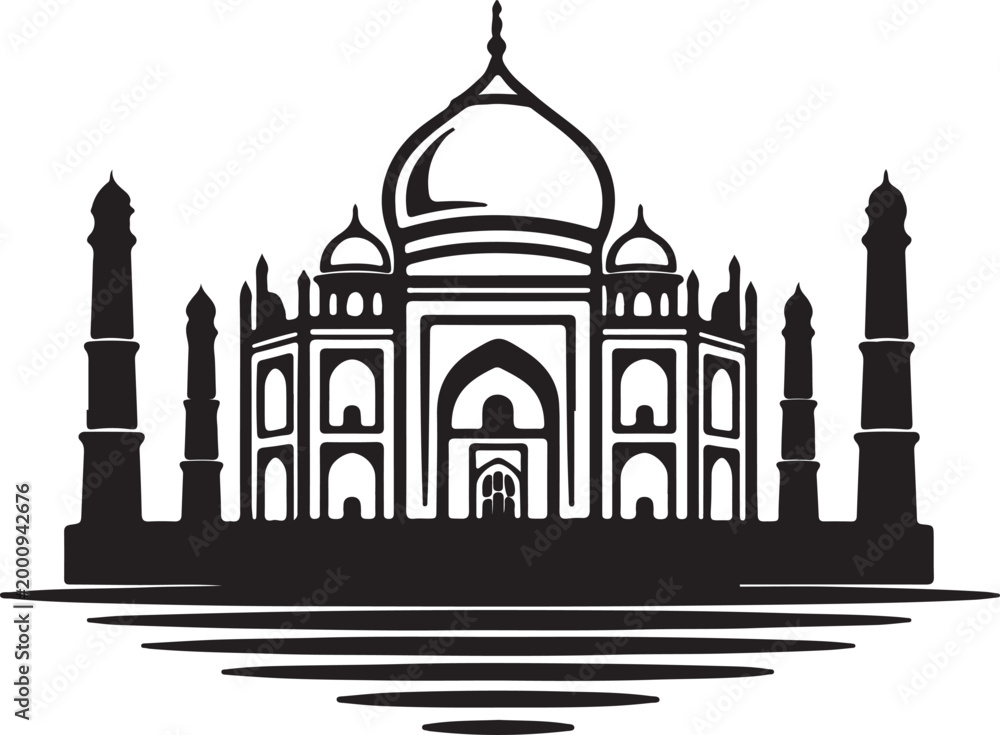 Fototapeta premium Taj Mahal icon.