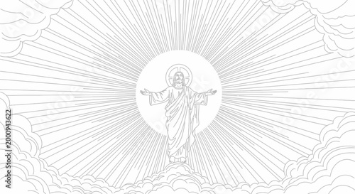 Jesus Christ Crucified on Cross Heavenly.