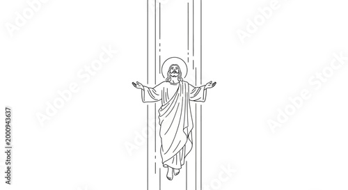 Jesus Christ Crucifixion Illustration Drawing 1.