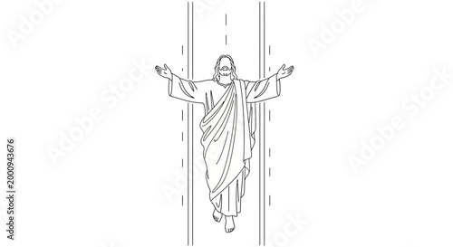 Jesus Christ Crucifixion Illustration.