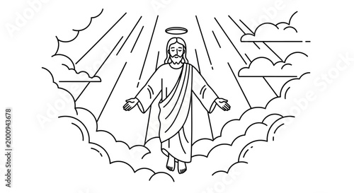 Jesus Christ in the Clouds Heaven 1.