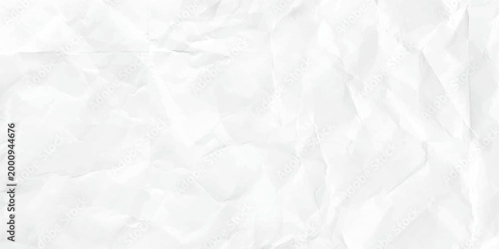 Naklejka premium Paper texture Crumpled White. white background crumpled paper texture, seamless wallpaper. Top view.