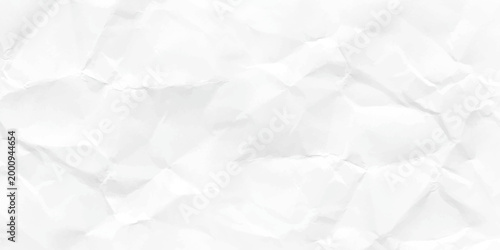 Paper texture Crumpled White. white background crumpled paper texture, seamless wallpaper. Top view.