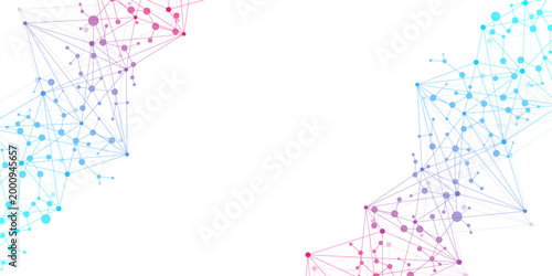 Molecular structure and genetic engineering, atom, neural network, neurons, DNA molecule. Scientific research concept for healthcare, medical, technology, chemistry, science template presentation