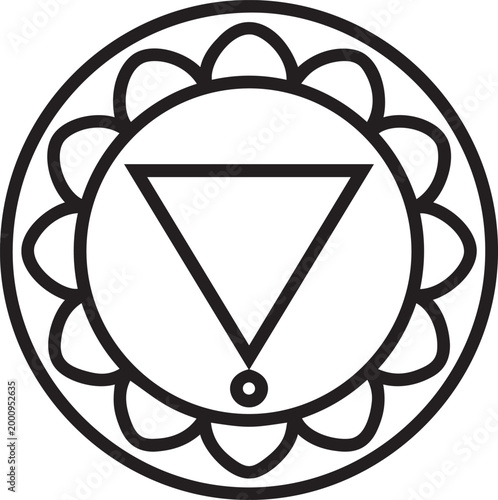 Vishuddha throat chakra symbol for communication and self expression.