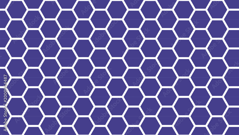 Fototapeta premium Hexagonal pattern with purple and white color scheme