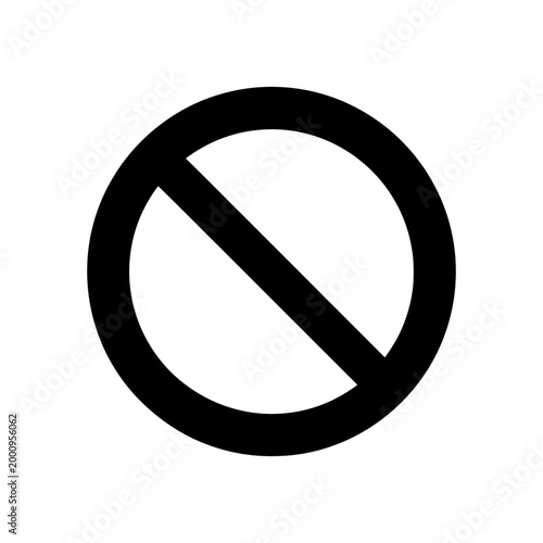 Prohibited sign a simple black and white restriction symbol