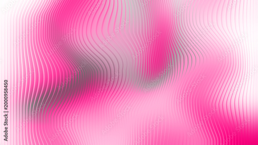 Obraz premium Pink and white wavy lines pattern, gradient background