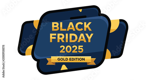 Black Friday Gold Edition Shopping Label.