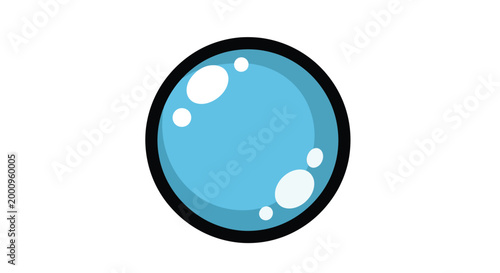 Blue Soap Bubble Closeup.