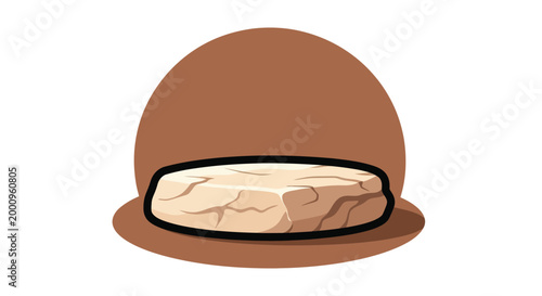 Brown bowler hat with black band.
