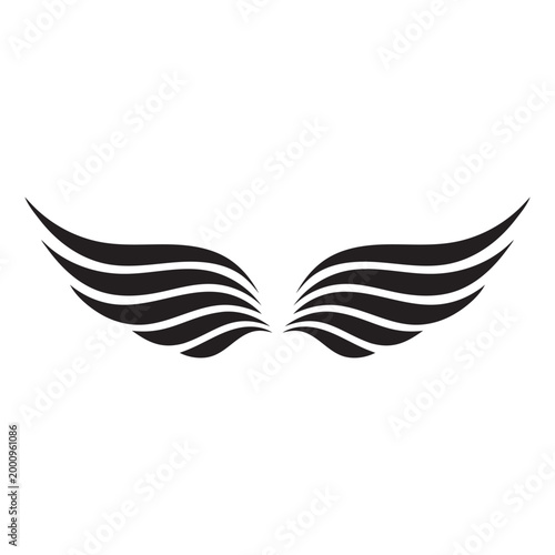 Powerful Abstract Wing Symbol Logo Design