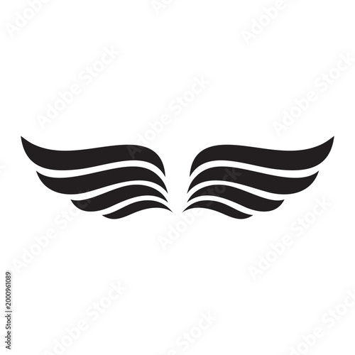 Luxury Black Wings Brand Identity Logo