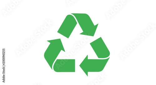 Valokuva Green Recycling Symbol Logo Sign.