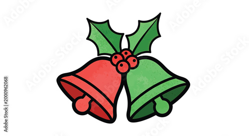 Colorful Christmas Bells Decoration Holiday.