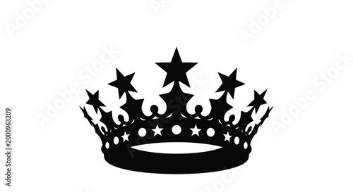 royal crown silhouette high quality professional detailed modern
