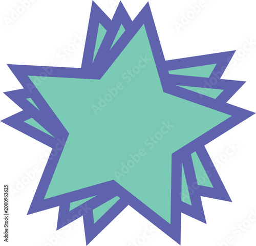 blue star on white background 
