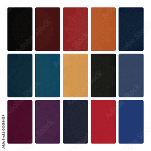 Artistic Mandala Design Bundle with Card Various Styles Floral Template