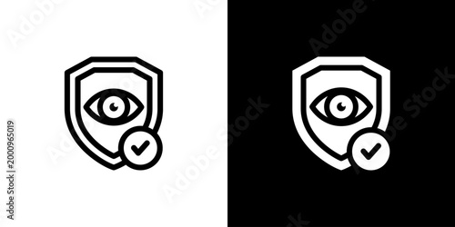 Safety Awareness icon concept with flat Black White Background. Vector illustration.
