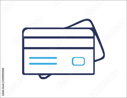 Credit card icon vector illustration with e commerce transaction shopping purchase cashless