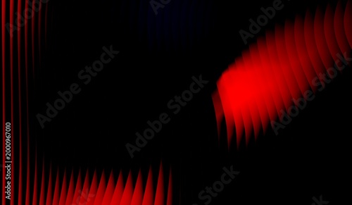 Foto Abstract digital art a fiery cascade of red and black pixels
