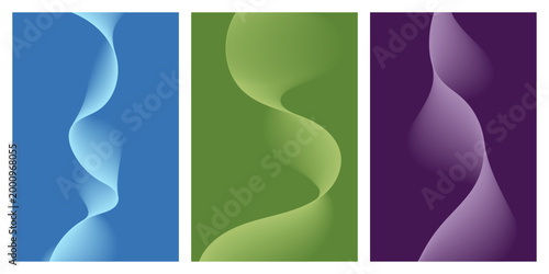 Colorful abstract wave background with floral and futuristic decorative elements for creative business design