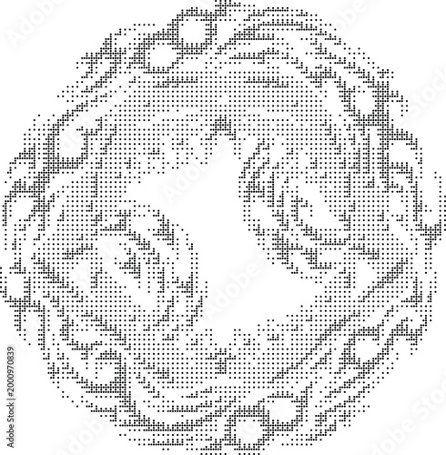 shape modern pattern design background aesthetic abstract monochrome vortex element art graphic