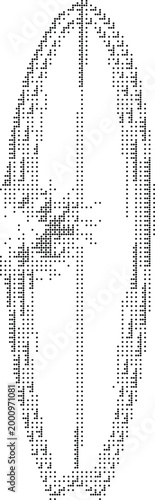 modern isolated pattern icon retro monochrome digital outline summer abstract minimal halftone