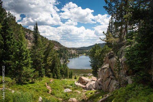Becker Lake, the High Lakes Wilderness Study Area, Beartooth Wilderness, Wyoming, USA