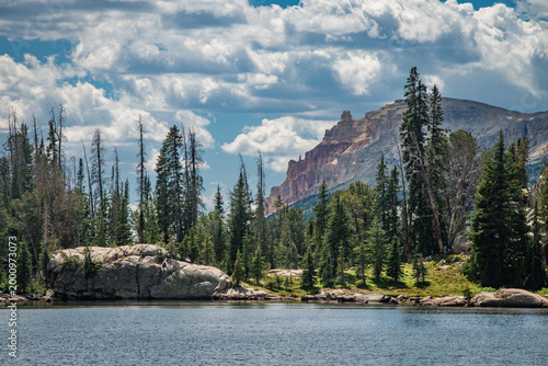 Sandstone bluff in the High Lakes Wilderness Study Area, Beartooth Wilderness, Wyoming, USA